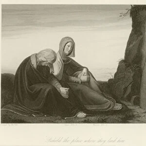 Behold the place where they laid him (engraving)