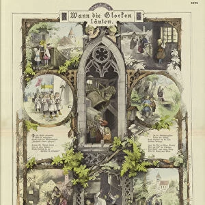 When the Bells Ring (coloured engraving)