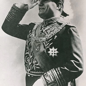 Benito Mussolini (1883-1945) 1930s (b / w photo)