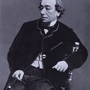 Benjamin Disraeli, Earl of Beaconsfield, British Conservative politician and Prime Minister, 1868 (b / w photo)