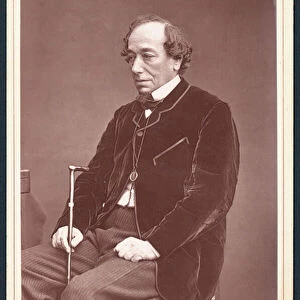 Benjamin Disraeli, Lord Beaconsfield (b / w photo)
