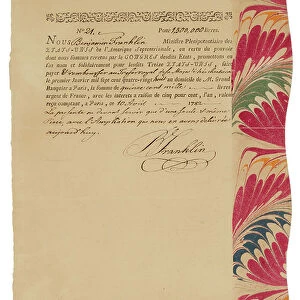Benjamin Franklin letter, 1782 (paper)