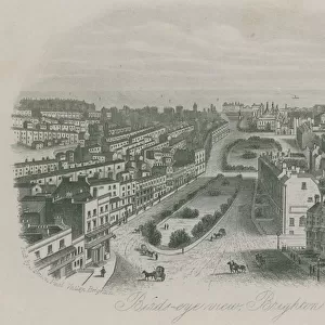 Birds eye view of Brighton (engraving)