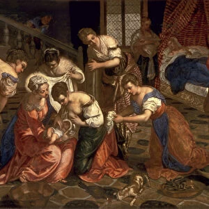 The Birth of St. John the Baptist, 1550-59 (oil on canvas)