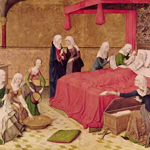 The Birth of the Virgin (oil on panel)