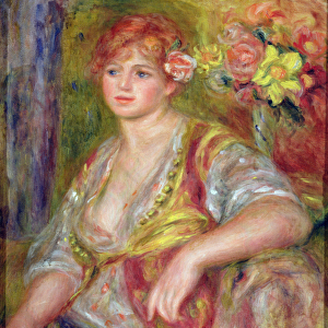 Blonde woman with a rose, c. 1915-17 (oil on canvas)