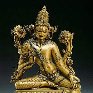 The Bodhisattva Avalokiteshvara, from Kurkihar, Bihar, Pala Dynasty (gilt bronze)