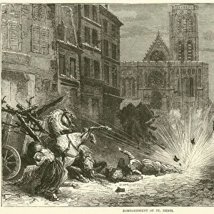 Bombardment of St Denis, December 1870 (engraving)