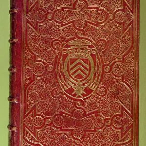 Book cover with the coat of arms of Armand-Jean du Plessis