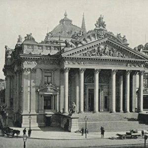 The Bourse, Brussels (b / w photo)