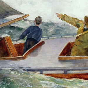 On the bow, ca 1890 (oil on canvas)
