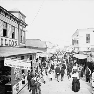 The Bowery looking East, Rockaway, New York, 1900-10 (b / w photo)