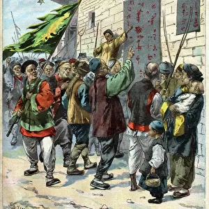 Boxers rebellion in china, 1909 (print)