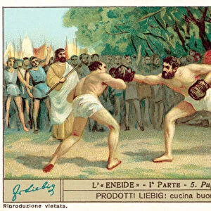 Boxing match between Entellus and Dares (chromolitho)