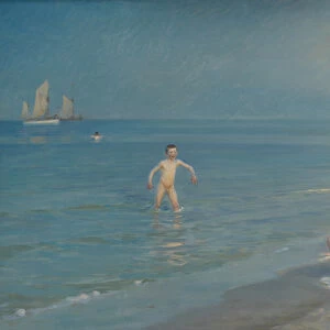 Boys Bathing at Skagen. Summer Evening, 1899 (oil on canvas)