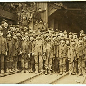 Breaker boys who sort coal by hand at Ewen Breaker of Pennsylvania Coal Co, South Pittston