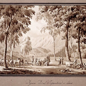 Breakfast of the Impress Josephine de Beauharnais in Cervos in 1810