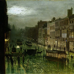 Briggate, Leeds, 1884 (oil on canvas)
