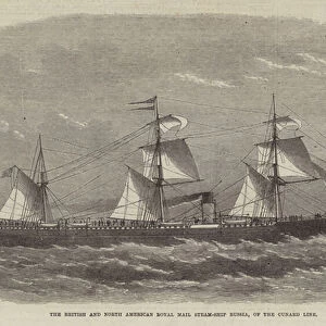 The British and North American Royal Mail Steam-Ship Russia, of the Cunard Line (engraving)