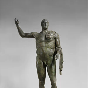 Bronze statue of the emperor Trebonianus Gallus, 251-253 AD (bronze)