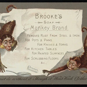 Brookes Soap, Monkey Brand, advertisement (chromolitho)