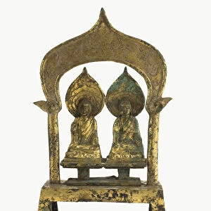 The Buddhas Duobao (Prabhutaratna) and Sakyamuni seated side by side, 609 (gilt bronze)