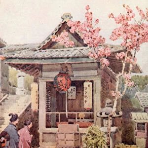 A Buddhist Shrine (colour litho)