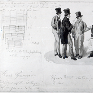 Builders, surveyors and architects at the building of the Royal College of Surgeons