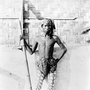 Burmese Youth, c. 1870-90 (b / w photo)