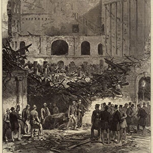 Burning of the Brooklyn Theatre, the Ruins (engraving)