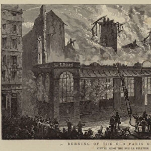 Burning of the Old Paris Opera House (engraving)