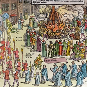 The Burning of the Remains of Martin Bucer (1491-1551) and Paul Fagius (1504-49)
