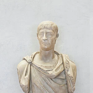 Bust of a man, so called Trajan Decius, 330-350 AD (marble)