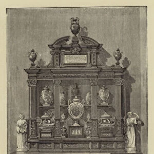 Cabinet and Pottery presented to the Right Honourable John Bright, MP (engraving)