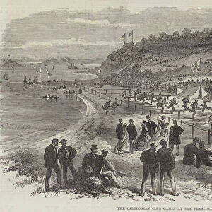 The Caledonian Club Games at San Francisco (engraving)