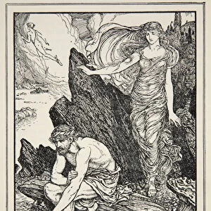 Calypso Takes Pity on Ulysses, from Tales of the Greek Seas by Andrew Lang