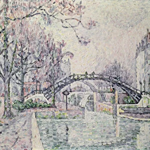 The Canal Saint-Martin, 1933 (oil on canvas)