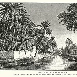 The canals of old Basra (litho)