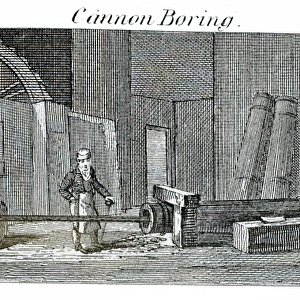 Cannon boring, 1823 (engraving)