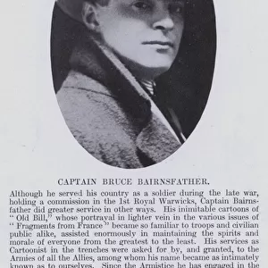 Captain Bruce Bairnsfather (b / w photo)