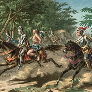 Capture of the Chief Caonabo on Hispaniola