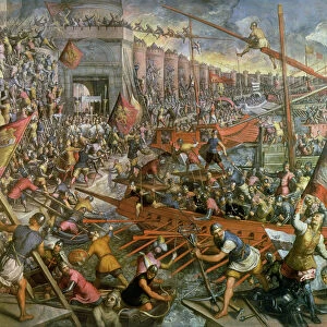 The Capture of Constantinople in 1204 (oil on canvas)