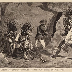 The Capture of Sekukuni, Entrance of the Cave where he was found (engraving)