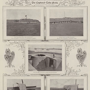 The Captured Taku Forts, 1900 (b / w photo)