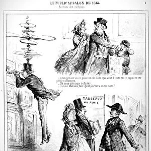 Caricatures of the Salon des Refuses of 1864 (litho)