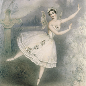 Carlotta Grisi (1819-99) as Giselle, Paris, c. 1841 (litho)