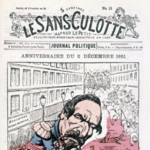 Cartoon on the coup d etat of Napoleon III of 2 December 1851 - in "