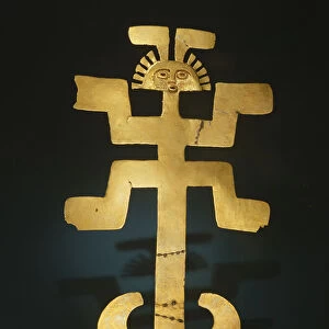 Cast Tumbaga pectoral, Tolima style (gold)