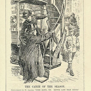 The Catch of the Season, editorial cartoon, 1917 (print)