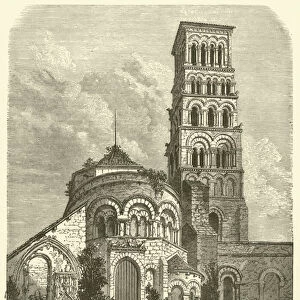Cathedral of Angouleme, East End (engraving)
